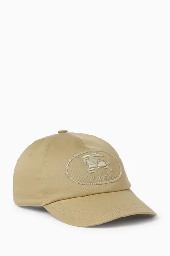 Knight Stamp Baseball Cap in Cotton Gabardine