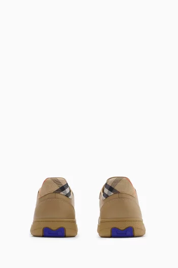 Terrace Check Sneakers in Leather