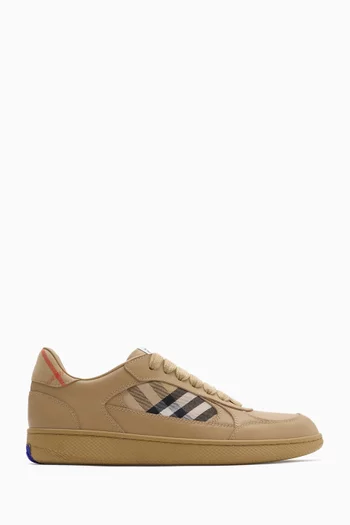 Terrace Check Sneakers in Leather