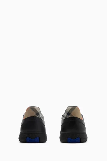 Terrace Check Sneakers in Leather