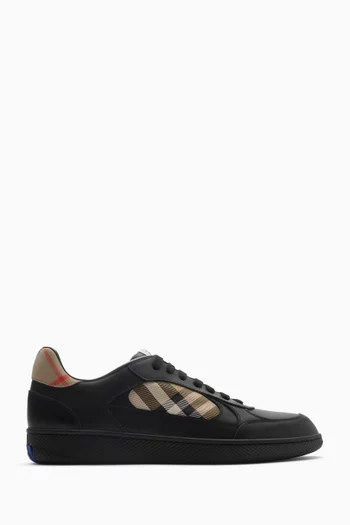 Terrace Check Sneakers in Leather