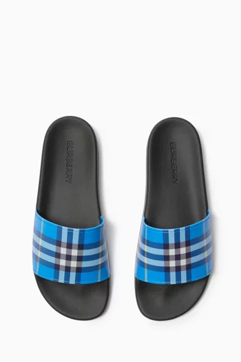 Furley Check Slides in Rubber