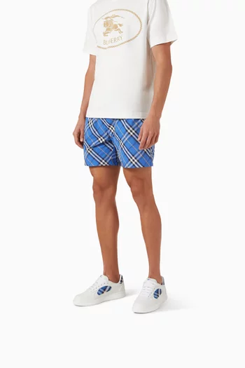 سنيكرز تيراس بنقشة مربعات جلد