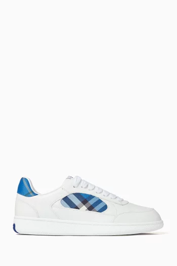 سنيكرز تيراس بنقشة مربعات جلد