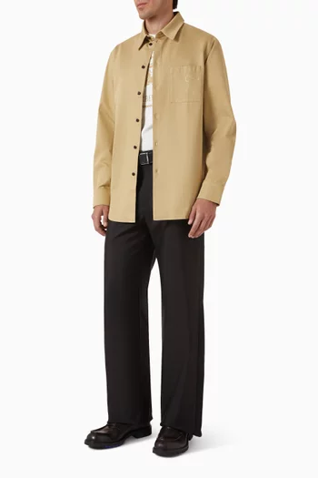 Relaxed Overshirt in Cotton Gabardine