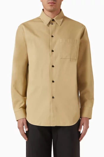 Relaxed Overshirt in Cotton Gabardine