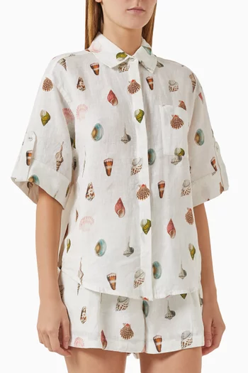 Mirage Printed Shirt in Linen