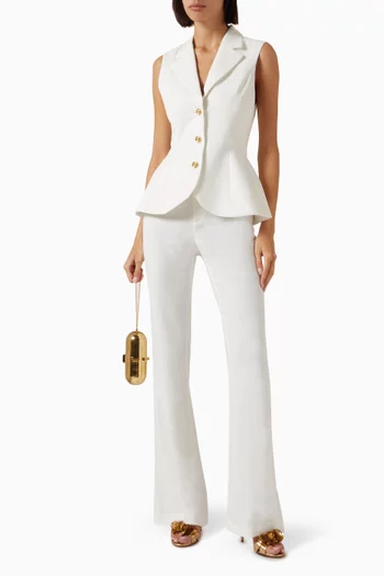 Sammie Sculpted Blazer Vest in Cotton-blend