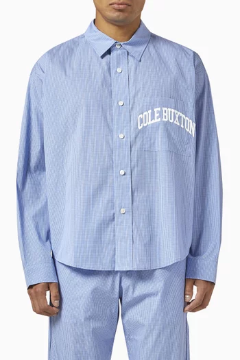 قميص بيجاما قطن بوبلين