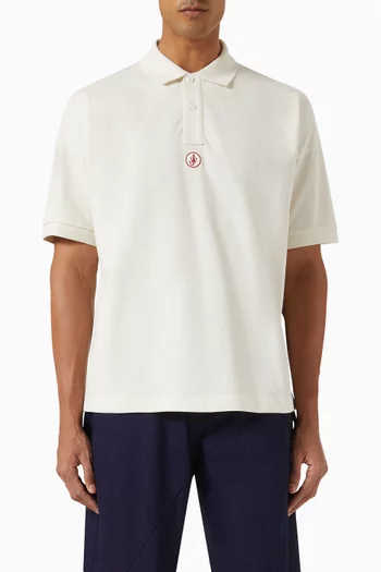 Anchor Embroidered Polo T-shirt in Cotton