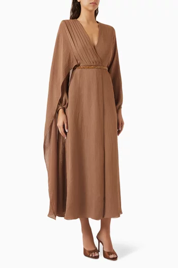 Belted Cape Dress