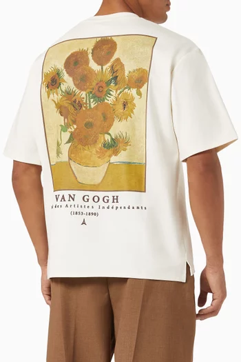 Van Gogh Sunflowers T-shirt in Cotton Jersey