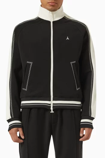 Whipstitch Track Jacket in Jersey