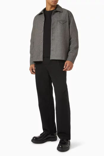 Textured Tailored Overshirt