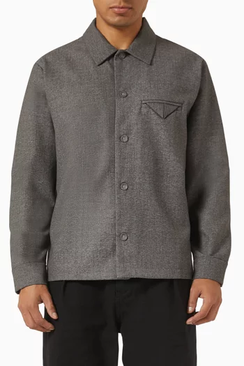 Textured Tailored Overshirt