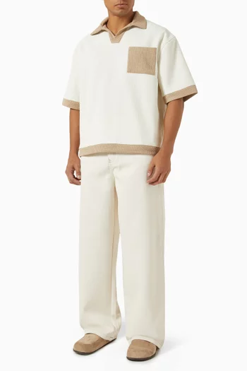 Brice Boxy Polo Shirt in Tencel Blend