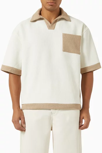 Brice Boxy Polo Shirt in Tencel Blend