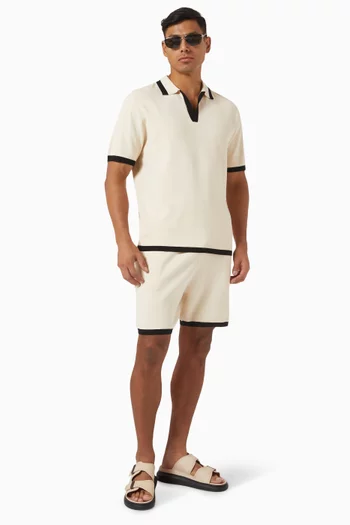 Contrast Tipping Shorts in Knit