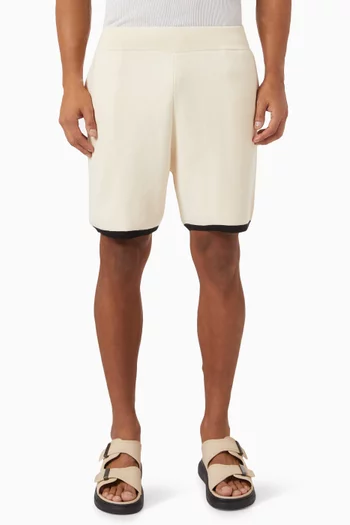 Contrast Tipping Shorts in Knit