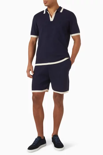 Contrast Tipping Shorts in Knit