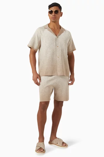 Revere Polo Shirt in Ombré-knit