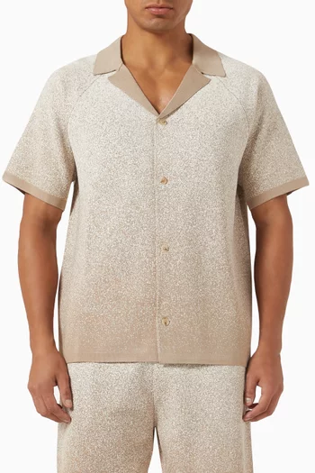 Revere Polo Shirt in Ombré-knit