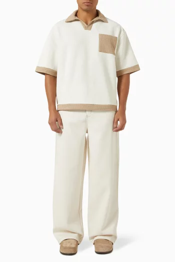 Wide-leg Carpenter Jeans in Twill