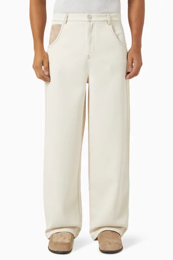 Wide-leg Carpenter Jeans in Twill