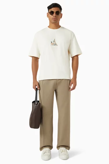 Floral Eiffel T-shirt in Cotton Jersey