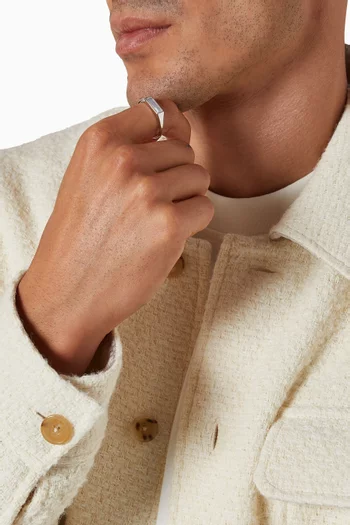 Thin Lennox Chalcedony Ring in Sterling Silver