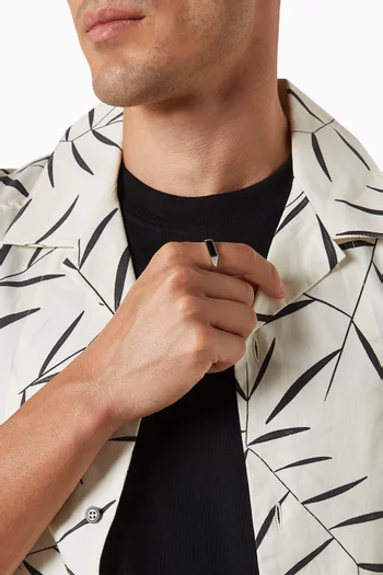 خاتم لينوكس رفيع مرصع بحجر عقيق فضة إسترلينية