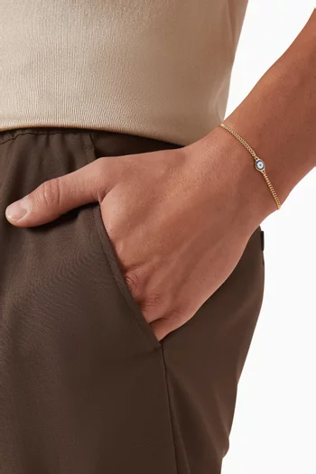 Single Eye Bracelet in 14kt Gold-plated Silver