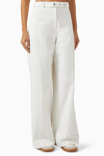 Tiana Relaxed Pants in Cotton Canvas