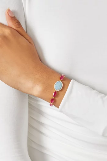Ruby, Diamond & Opal Bracelet