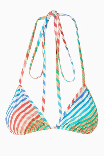 Crayon Stripe Bikini Top
