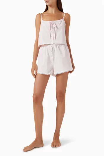Cotton Poplin Sleep Shorts