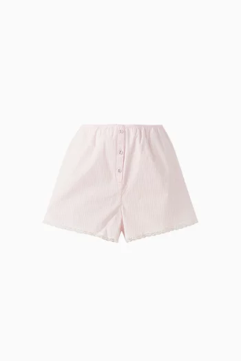 Cotton Poplin Sleep Shorts