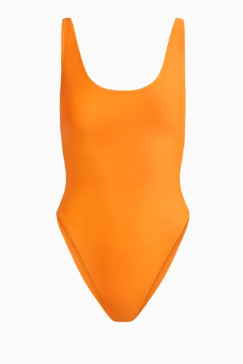 Scoop-neck One-piece Swimsuit