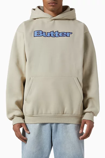 Logo Applique Hoodie in Cotton Fleece