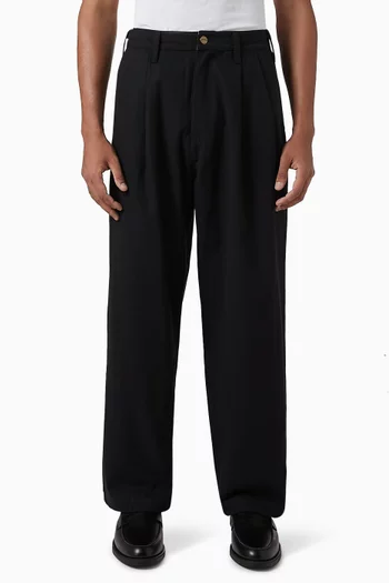 Pleated Pants in Cotton-twill