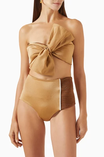 Albatross Reversible Bikini Top in Lycra