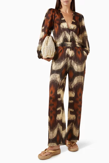 San Benito Martellato Pants in Silk