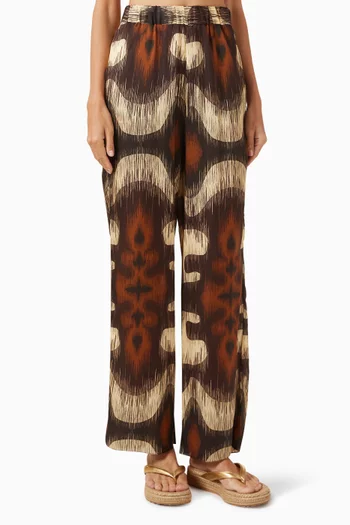 San Benito Martellato Pants in Silk