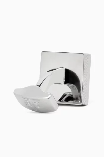 Prince of Wales Tweed Cufflinks in Gunmetal-plated Palladium