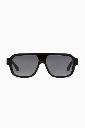 Oversized Aviator Sunglasses in Acetate