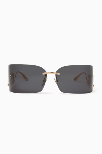 Rectangle Sunglasses in Metal