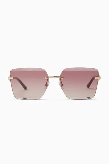 Rimless Square Sunglasses