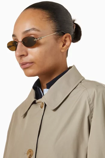 Oval Sunglasses in Metal