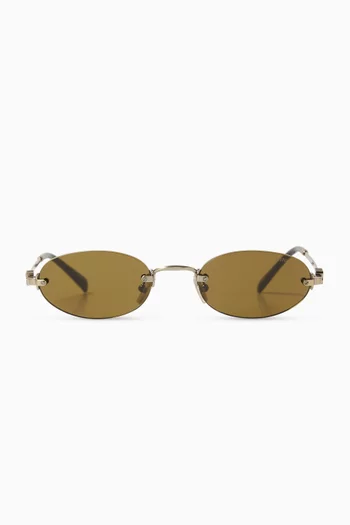 Oval Sunglasses in Metal