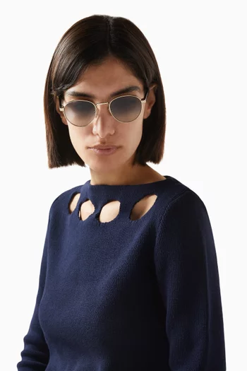Round Sunglasses in Metal